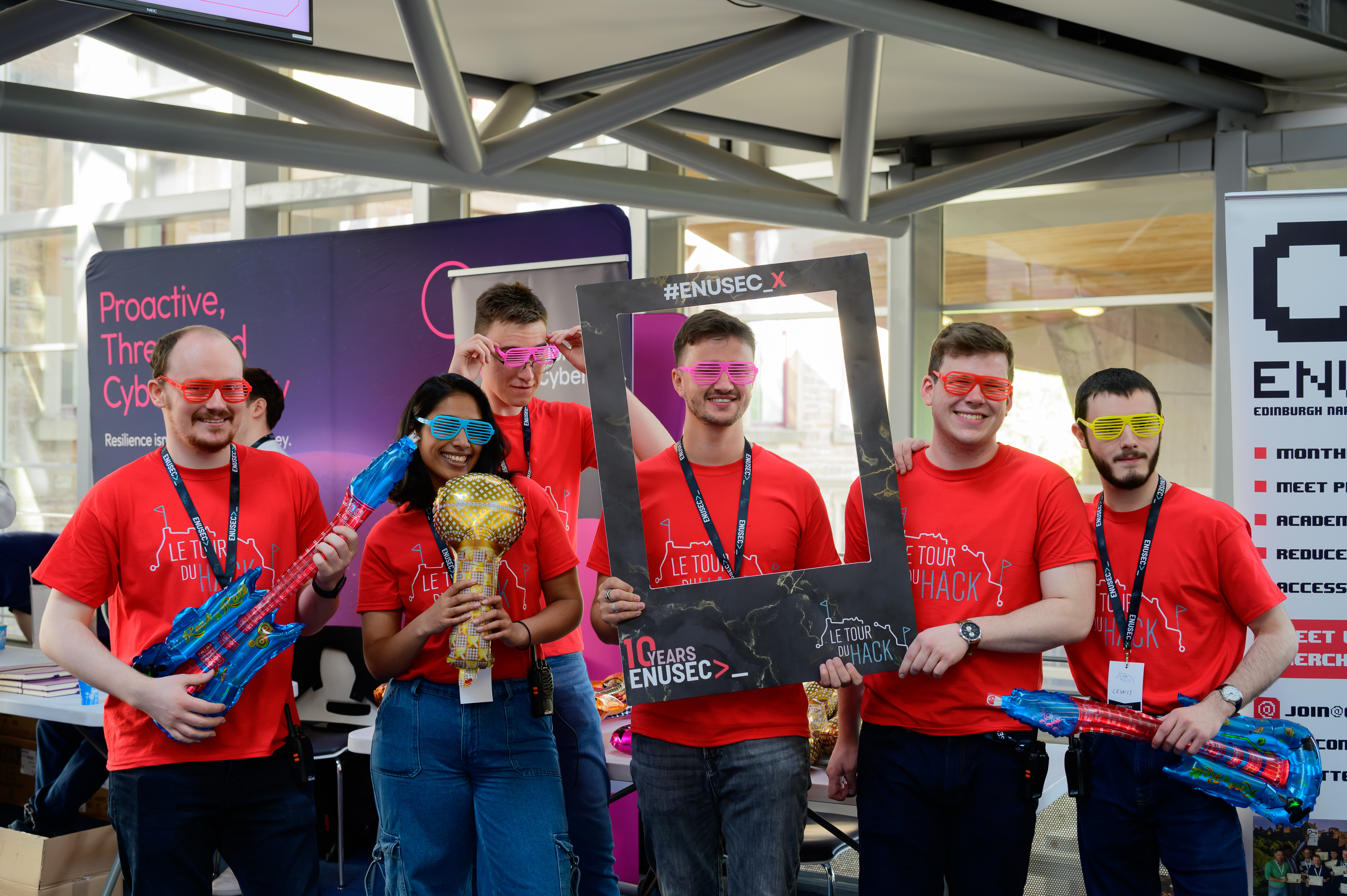 The 2024/25 ENUSEC committee at Le Tour Du Hack 2025